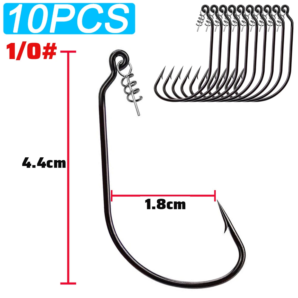 Screw-Lock EWG Worm Hooks – 10 Pack