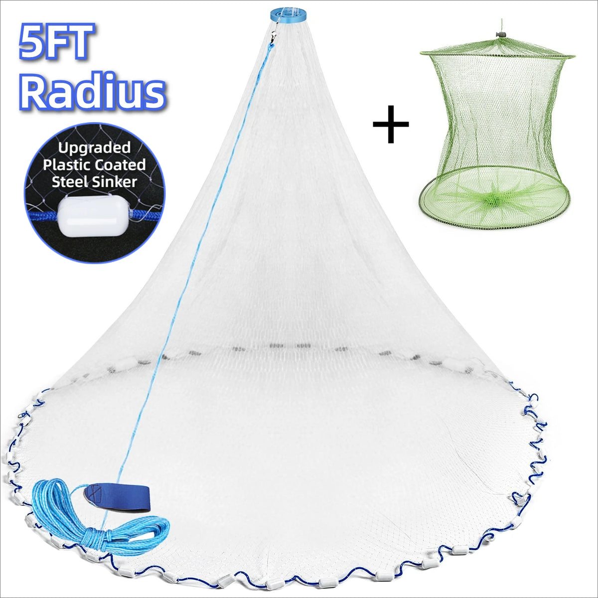 Bait Cast Net with Weighted Edge