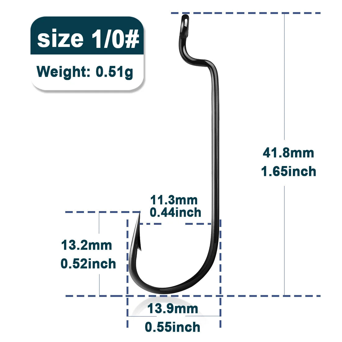 EWG Wide-Gap Worm Hooks